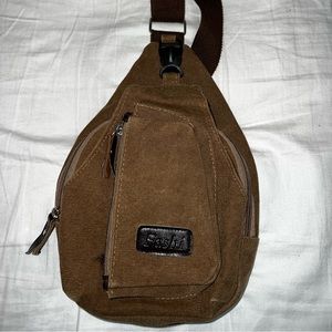 Brown cross body bag